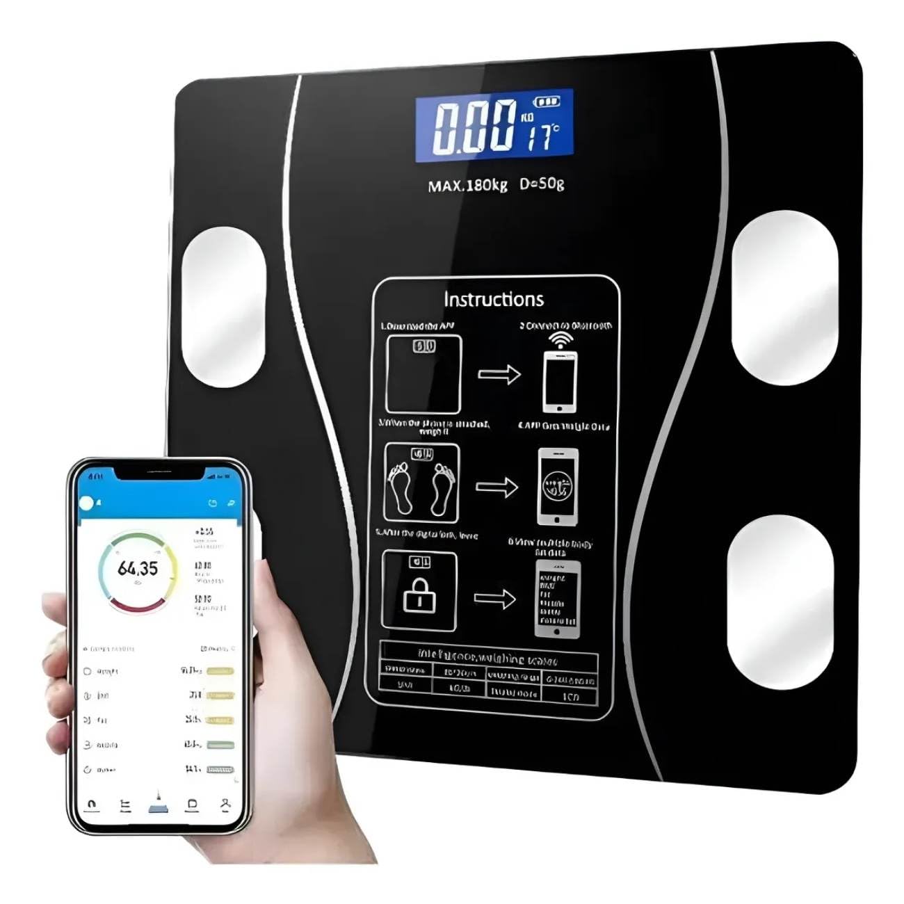 Balança Digital Corporal Slim Bluetooth 26cm