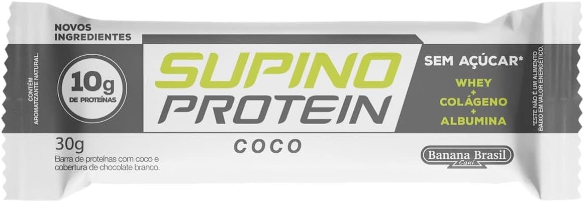 Banana Brasil Display Barra De Proteínas Coco Com Cobertura De Chocolate Branco Caixa Com 12 Unidades De 30G thumbnail 3