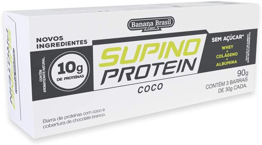 Banana Brasil Display Barra De Proteínas Coco Com Cobertura De Chocolate Branco Caixa Com 12 Unidades De 30G thumbnail 4