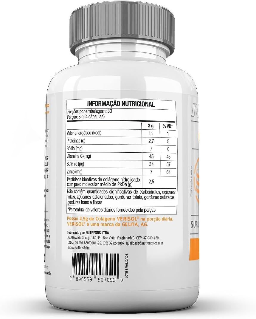 Colágeno Hidrolisado Verisol® Premium 120 cápsulas, Nutrends thumbnail 3
