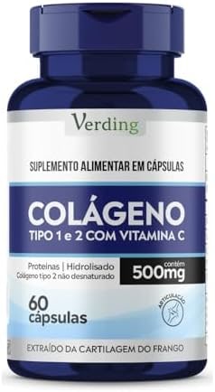 Colageno Tipo 1 E 2 Com Vitamina C 60 Cápsulas - Verding thumbnail 3