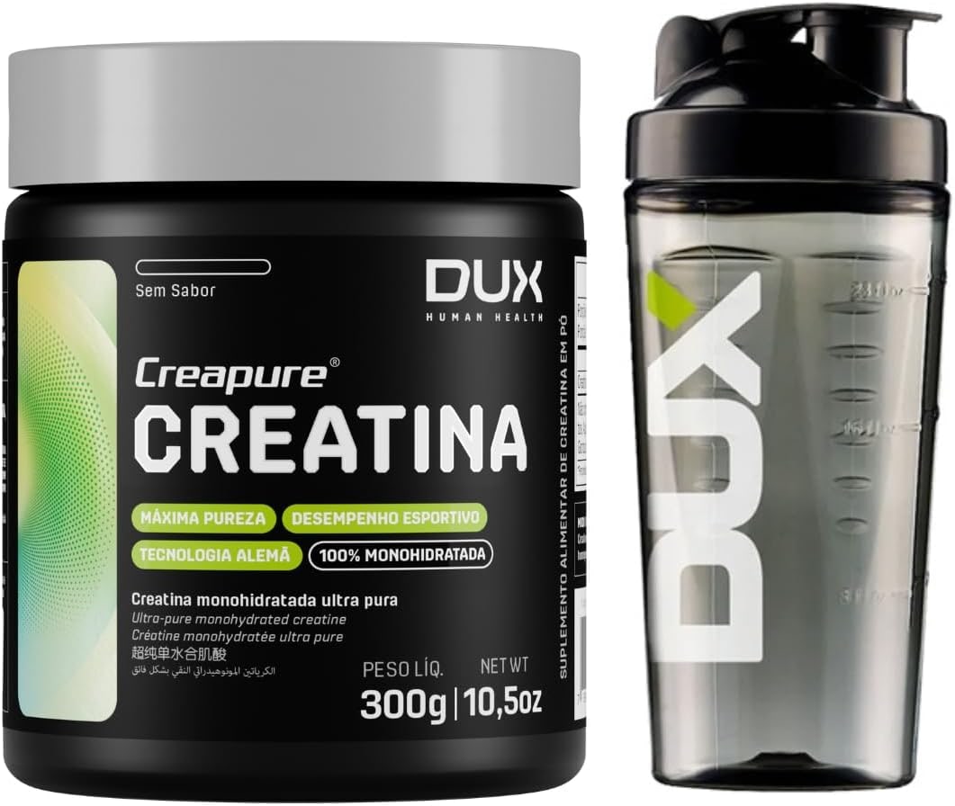 Combo 2x DUX Creatina Monohidratada Pote 300G Dux Nutrition + Coqueteleira thumbnail 4