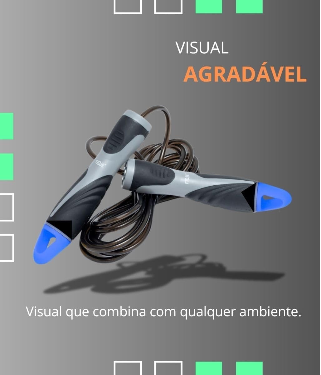 Corda De Pular Profissional Com Rolamento Premium, Ajustável thumbnail 4