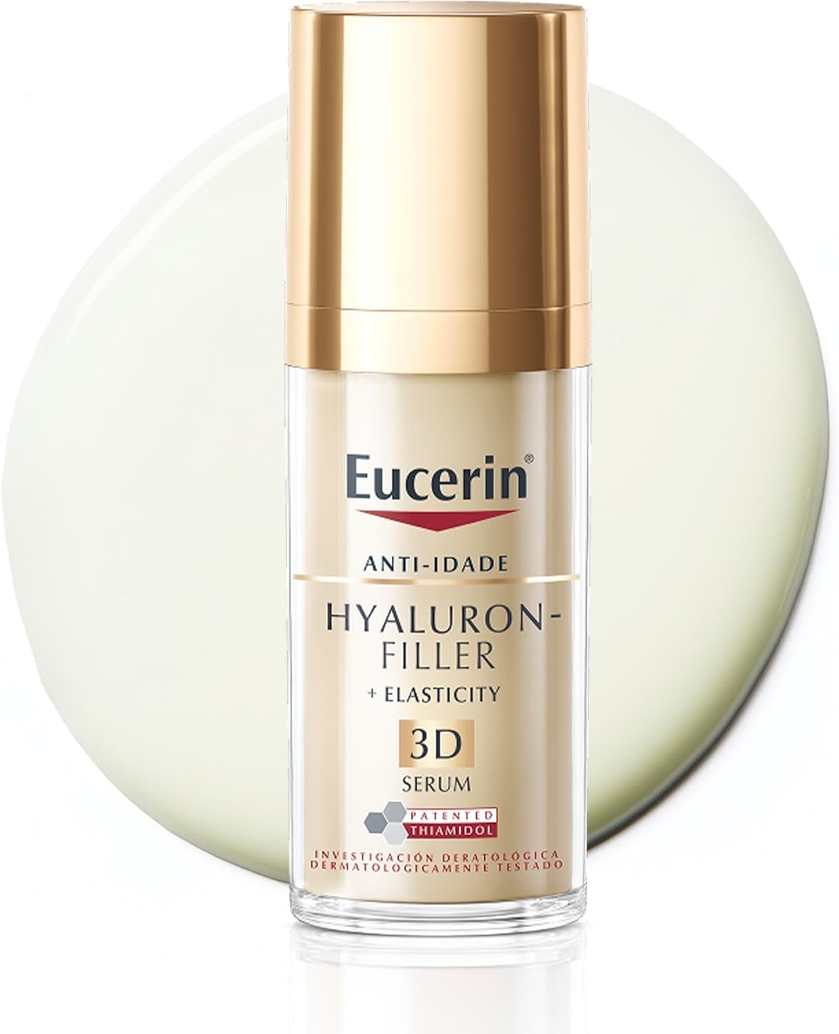 EUCERIN 3D Sérum Facial Anti-idade Firmador 30ml, Elasticity, Pele Madura, Hyaluron-Filler, Ácido Hialurônico, Antirrugas