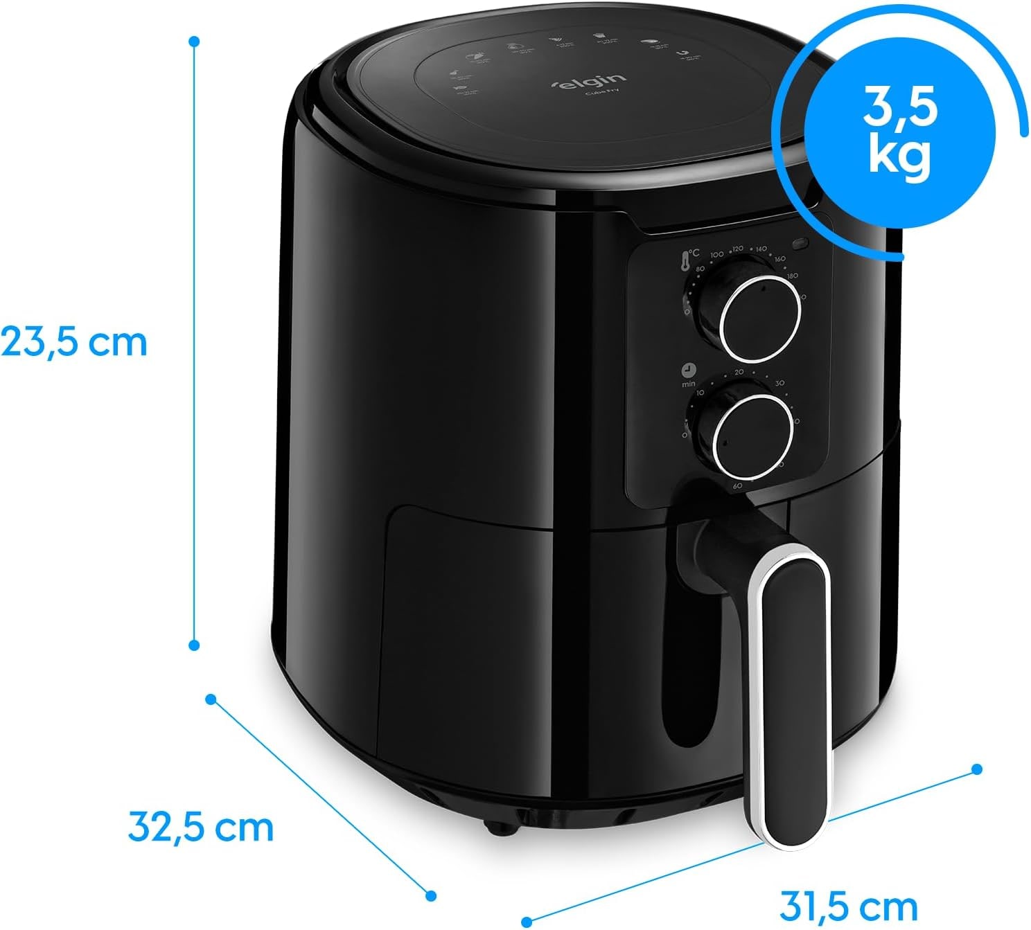 Fritadeira Elétrica Cube Fry Elgin 4,2 Litros 1600W 110V - Airfryer thumbnail 3