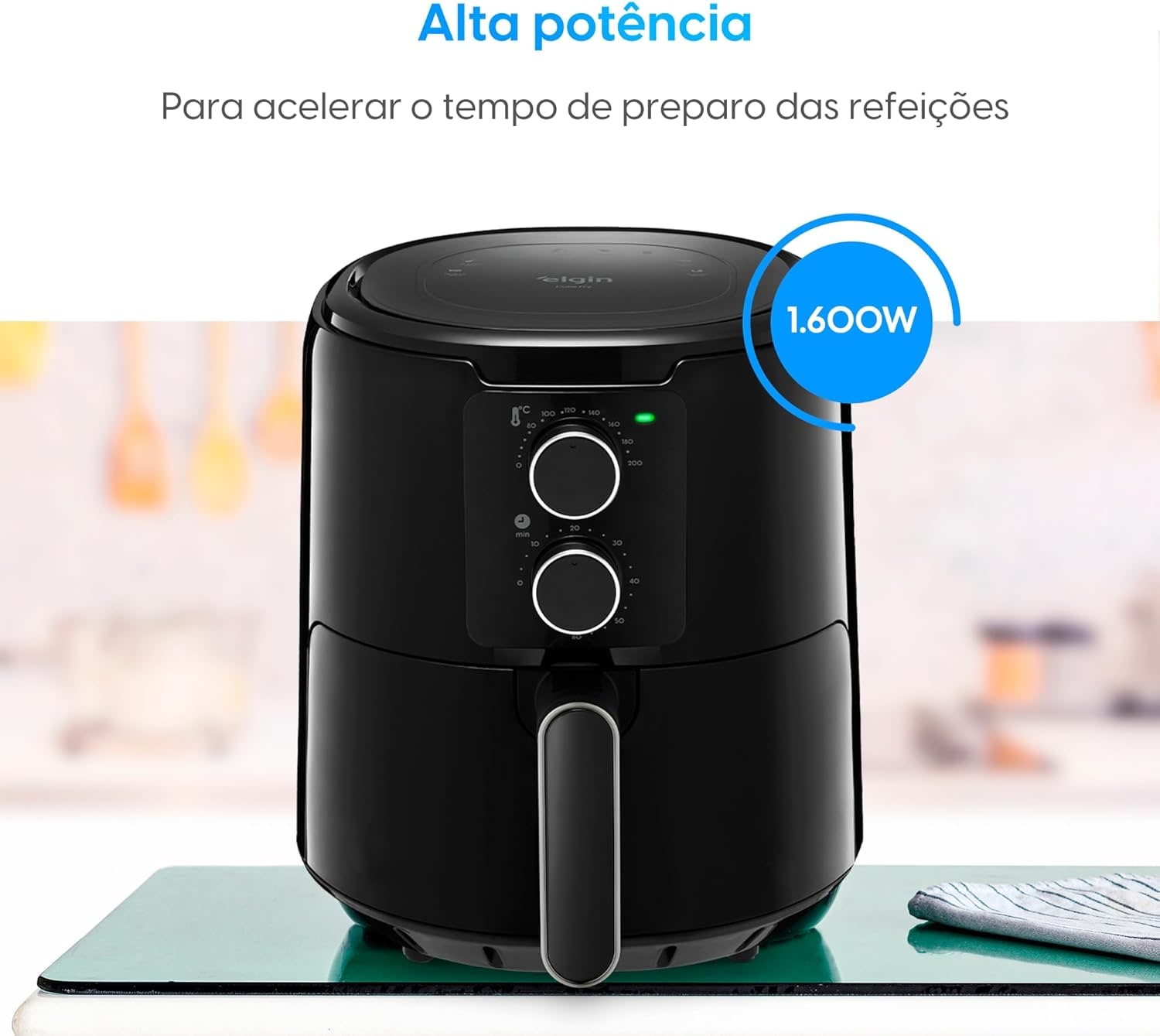 Fritadeira Elétrica Cube Fry Elgin 4,2 Litros 1600W 110V - Airfryer thumbnail 4