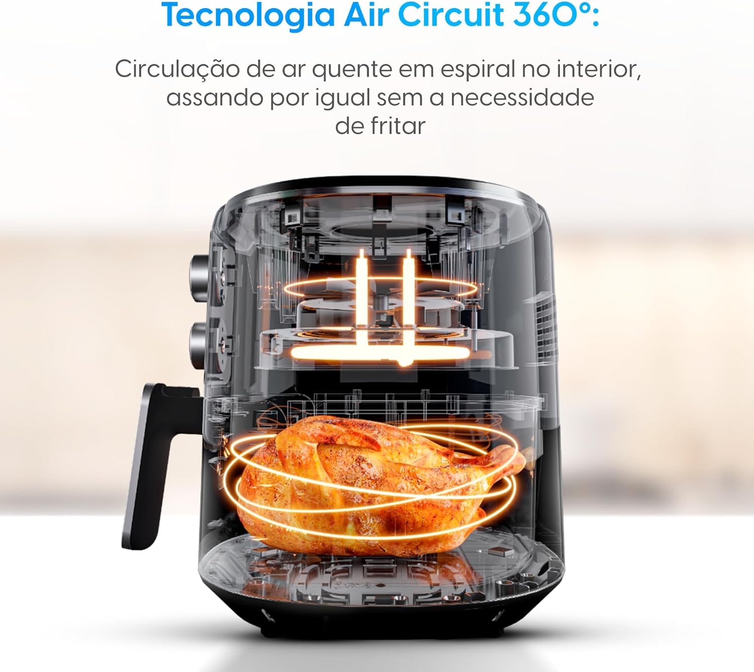 Fritadeira Elétrica Cube Fry Elgin 4,2 Litros 1600W 110V - Airfryer thumbnail 5