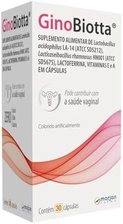 GinoBiotta, Suplemento Probiótico com Lactobacillus, Lactoferrina e Vitaminas para Saúde Vaginal, 30 Cápsulas thumbnail 2
