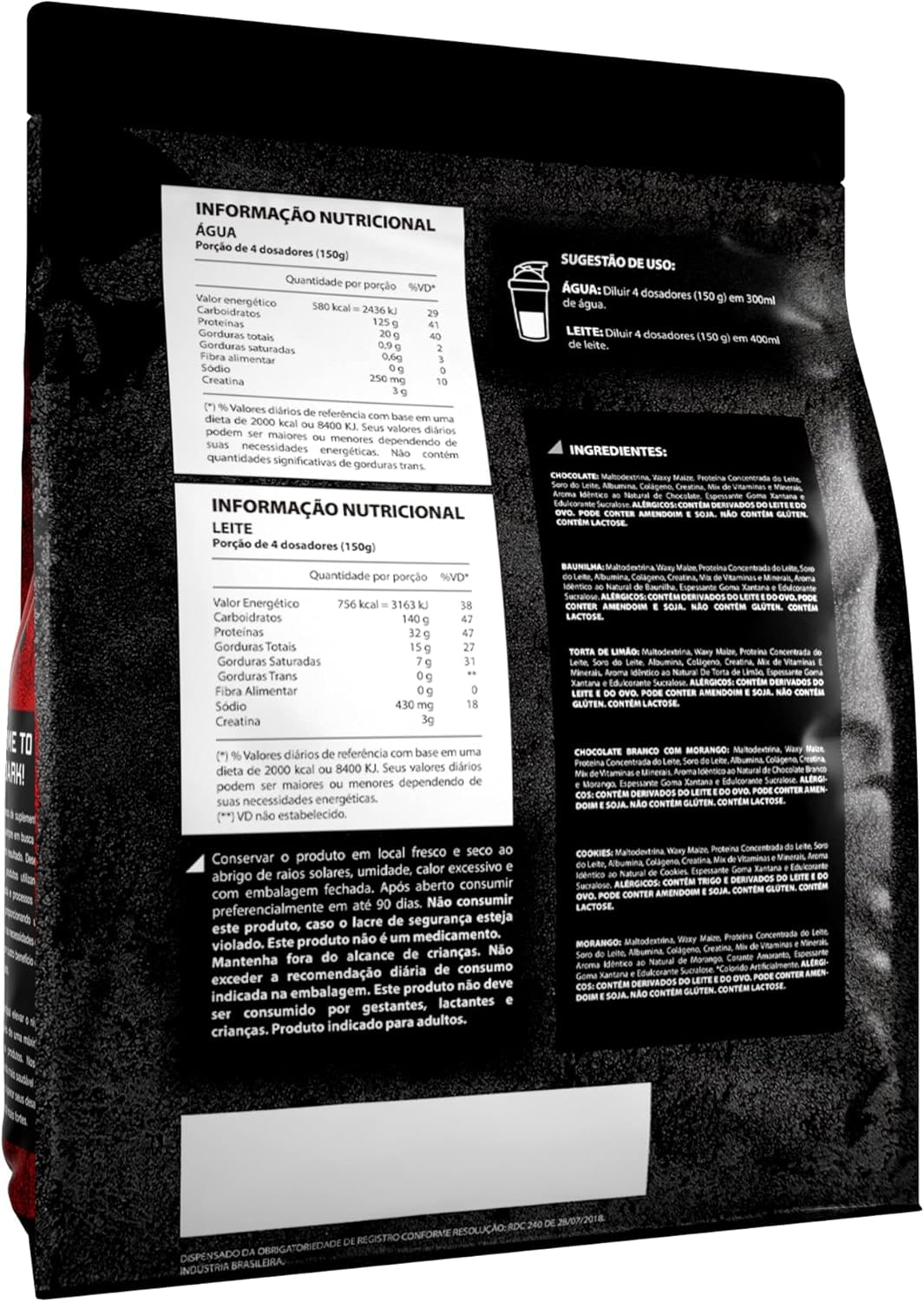 Hipercalórico Dark Mass Dark Lab, 3kg, Morango, Ganho de Massa thumbnail 6