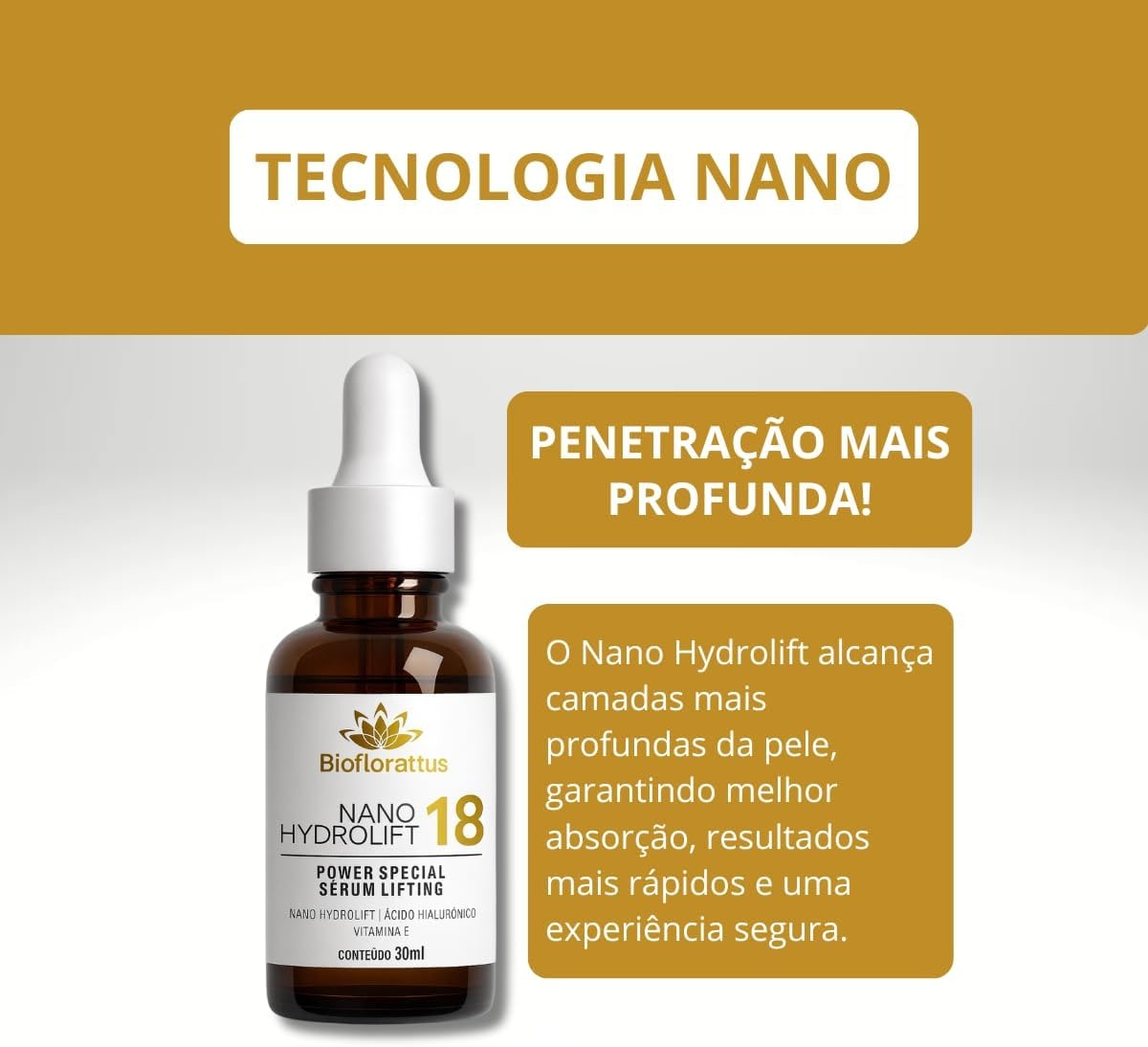 Hydrolift Sérum Lifting Efeito Cinderela com Ácido Hialurônico e Vitamina E, Rugas, Bigode Chinês thumbnail 4