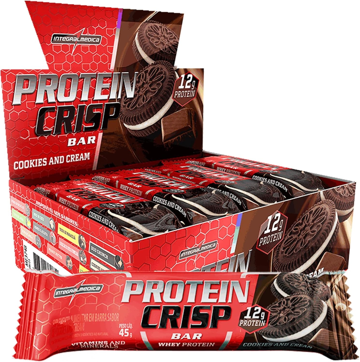Integralmedica - Barra de Proteína Whey Protein Crisp Bar Ovomaltine - Snack Proteíco - Pré e Pós-Treino - 12 Unidades thumbnail 4