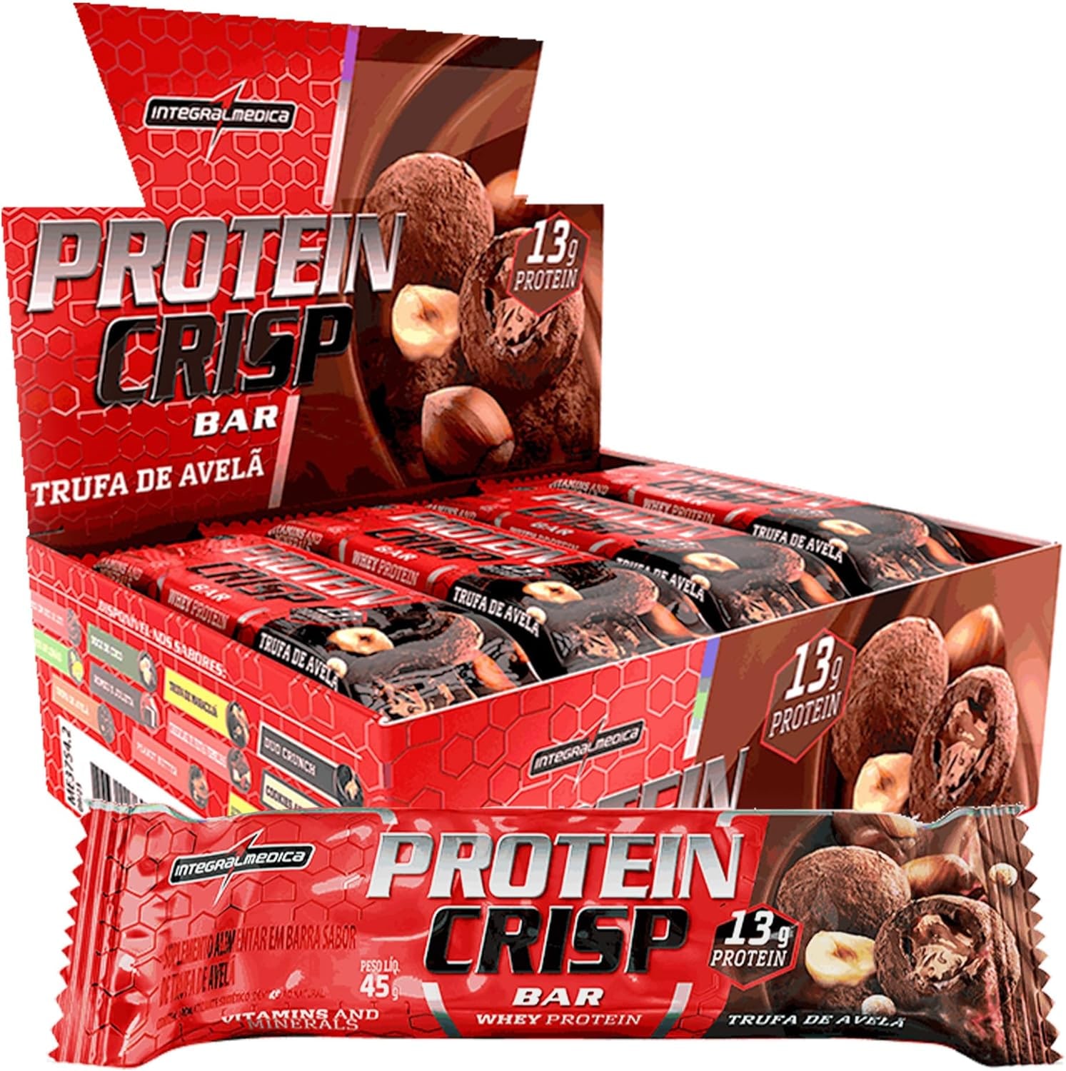 Integralmedica - Barra de Proteína Whey Protein Crisp Bar Ovomaltine - Snack Proteíco - Pré e Pós-Treino - 12 Unidades thumbnail 5