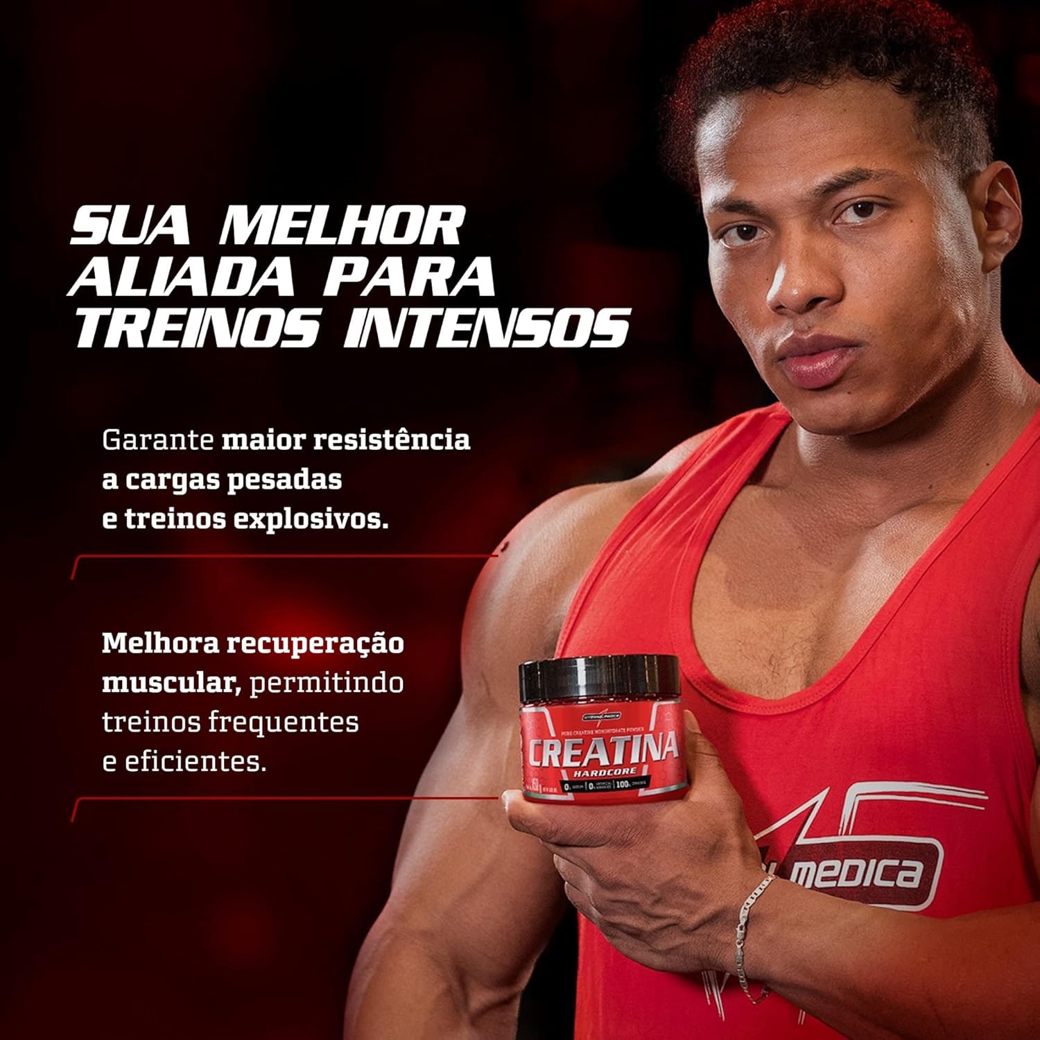 Integralmedica - Creatina em Cápsulas Hardcore - 100% Pura e Monohidratada - 120 Cápsulas thumbnail 5