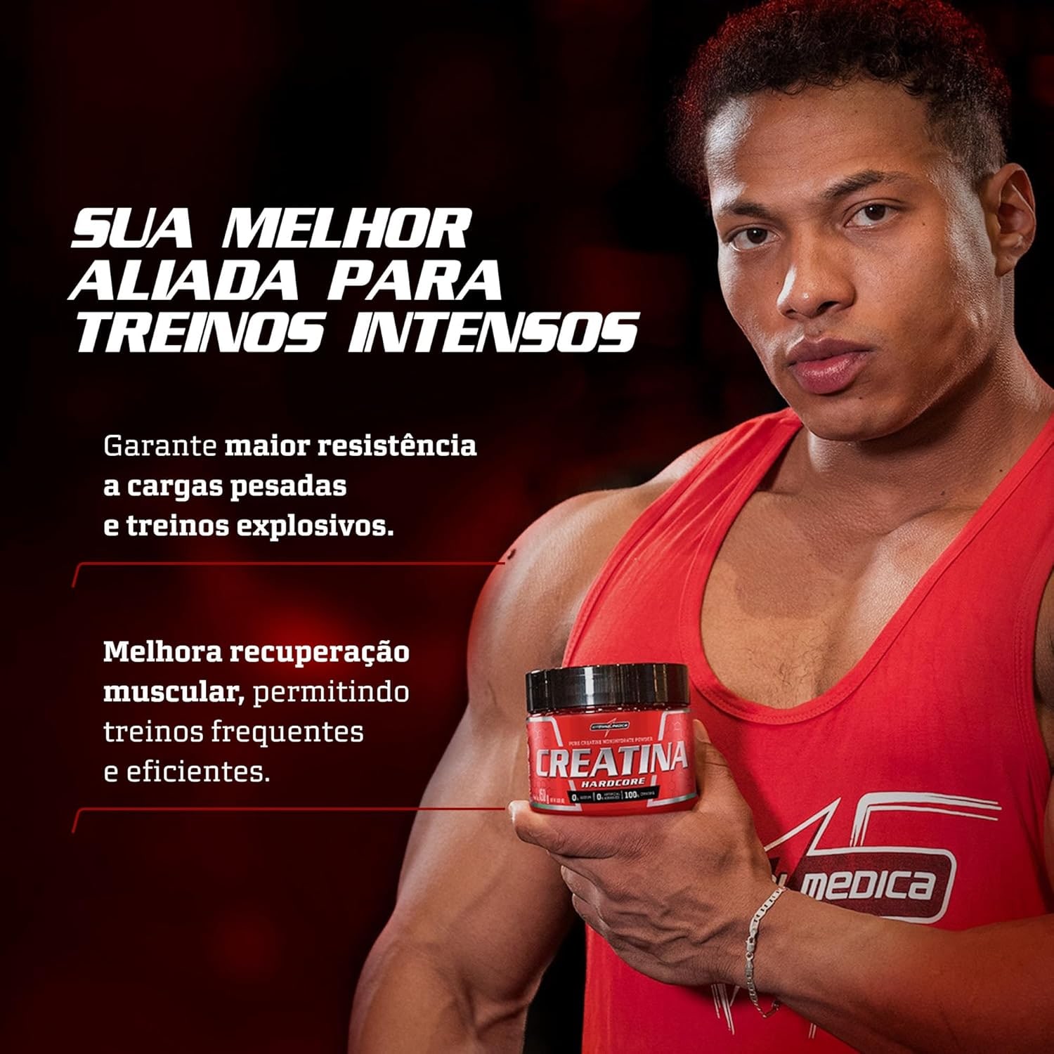 Integralmedica - Creatina em Pó Hardcore 100% Pura e Monohidratada - 300g thumbnail 5