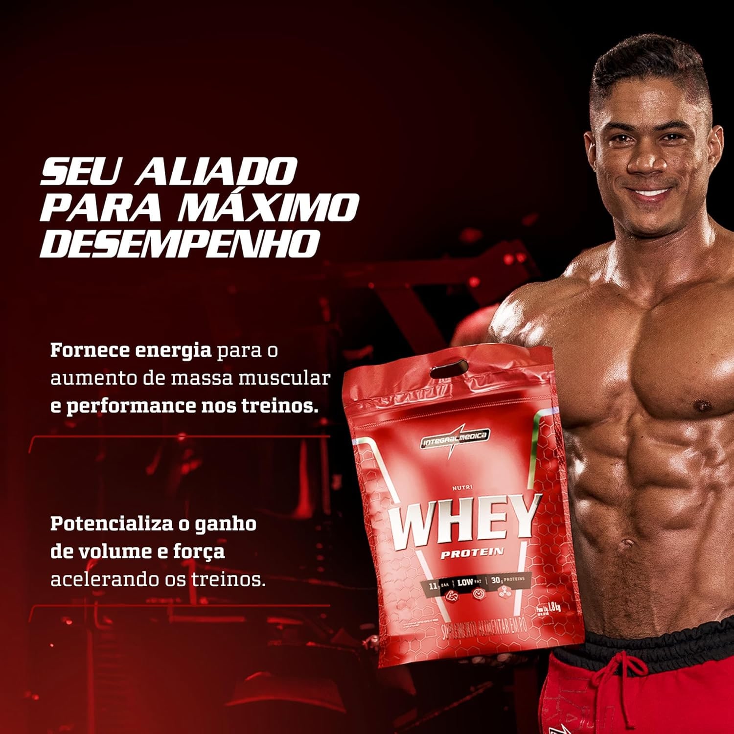 Integralmedica - Hipercalórico - Nutri Whey Protein Baunilha - Pouch 900g - Fonte de Proteínas e Carboidratos - Suplemento Alimentar, Ganho Muscular e Recuperação Pós-Treino - Super Mass Gainer thumbnail 5