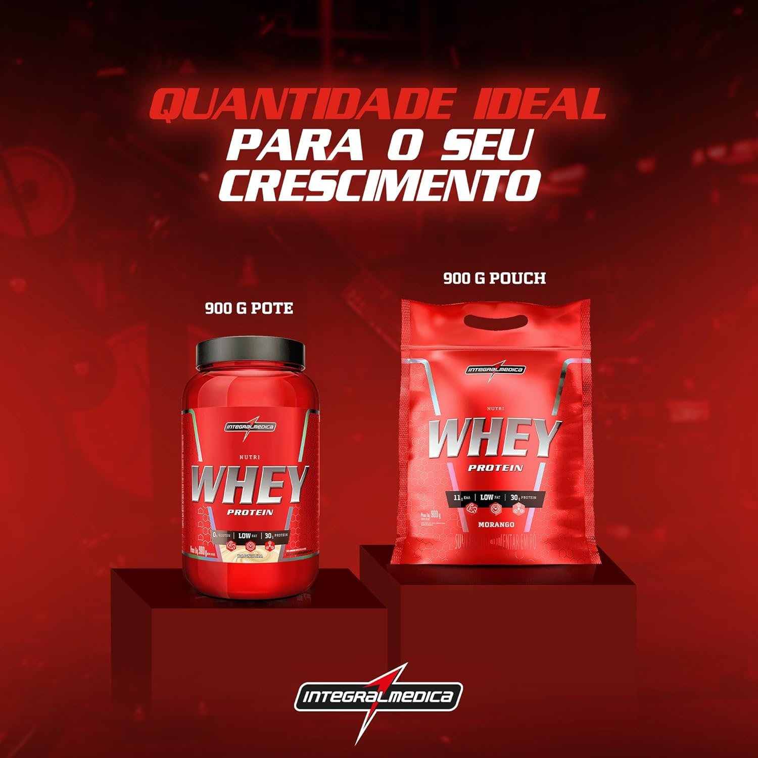Integralmedica - Hipercalórico - Nutri Whey Protein Baunilha - Pouch 900g - Fonte de Proteínas e Carboidratos - Suplemento Alimentar, Ganho Muscular e Recuperação Pós-Treino - Super Mass Gainer thumbnail 6