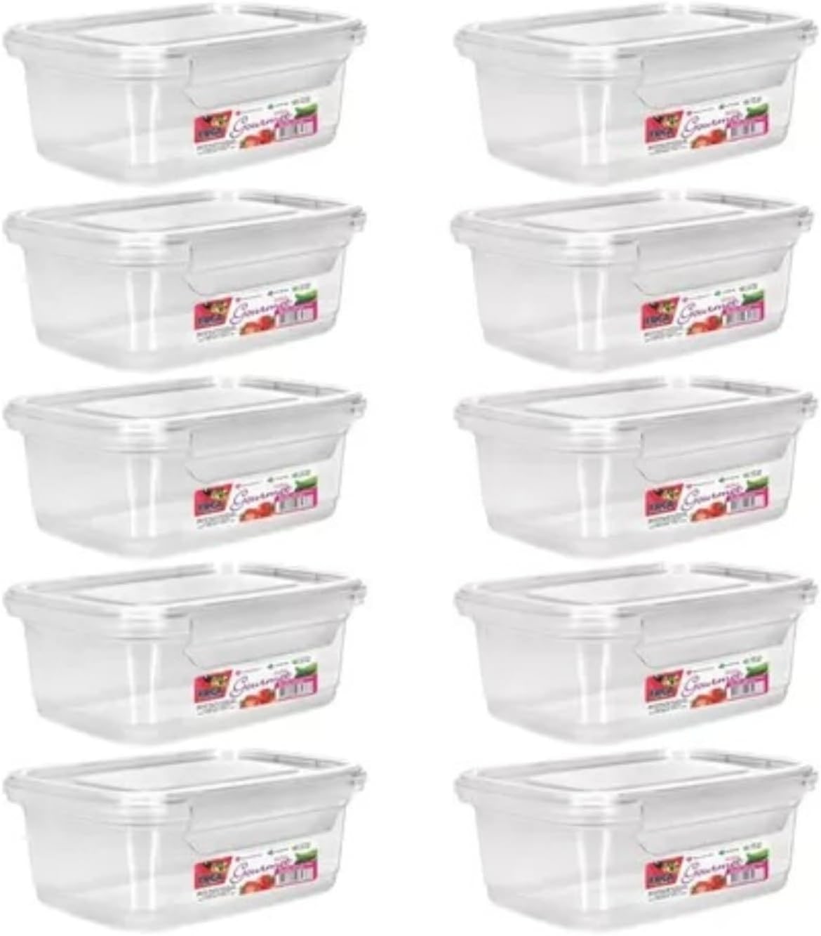 Kit 10 Potes Marmita Fitness 1400ml Travas Freezer Microondas