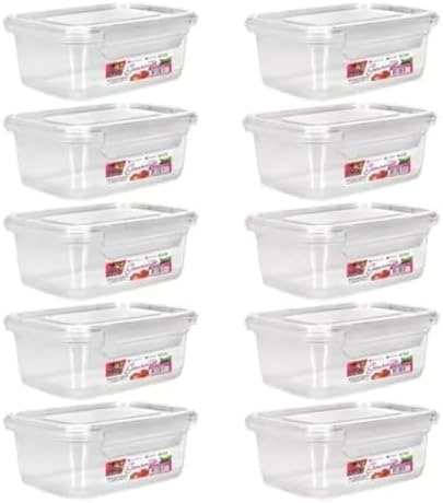 Kit 10 Potes Marmita Fitness 1400ml Travas Freezer Microondas thumbnail 2