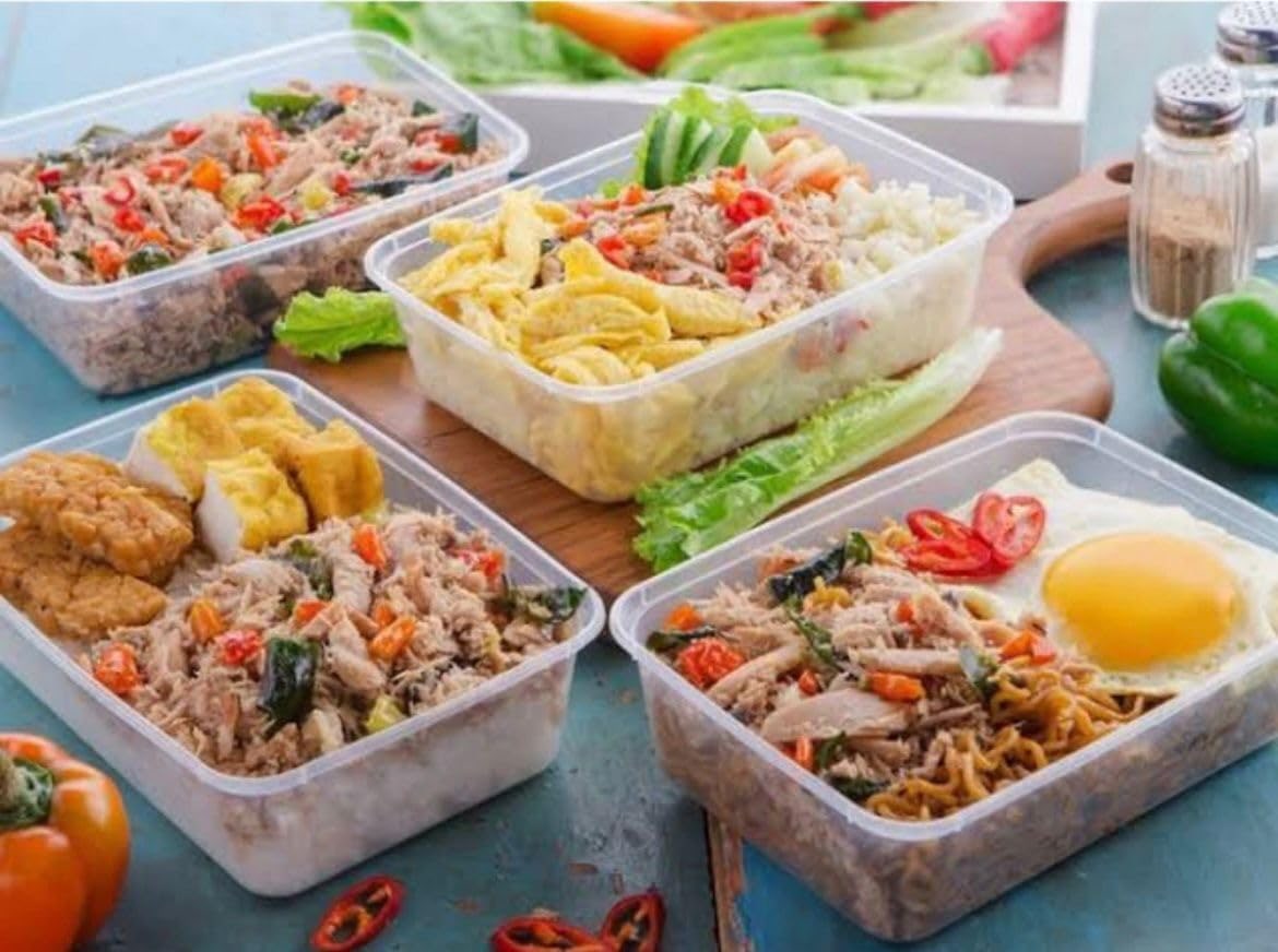 Kit 10 Un de Marmitas Fitness 500ml Para Freezer/Microondas COR:PRETO thumbnail 2