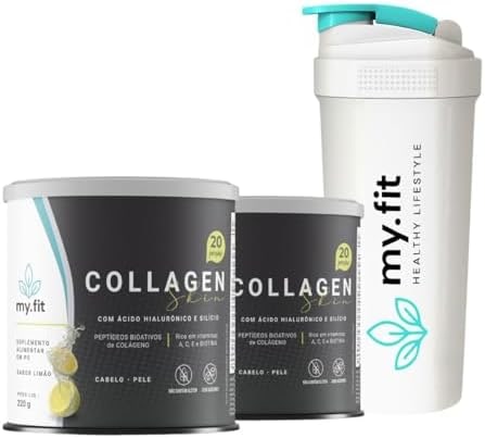 Kit 2x Collagen Skin - Colágeno Hidrolisado com Ácido Hialurônico 100mg + Biotina e Vitaminas - Fórmula Completa para Manutenção da Pele, Unhas e Cabelo + Coqueteleira Exclusiva thumbnail 3