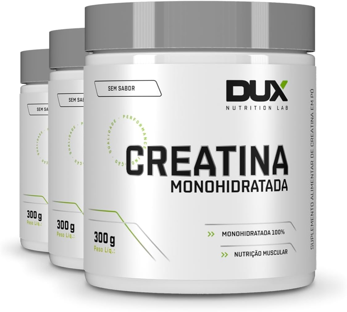Kit 3 Creatina Monohidratada Dux Sem Sabor 300g