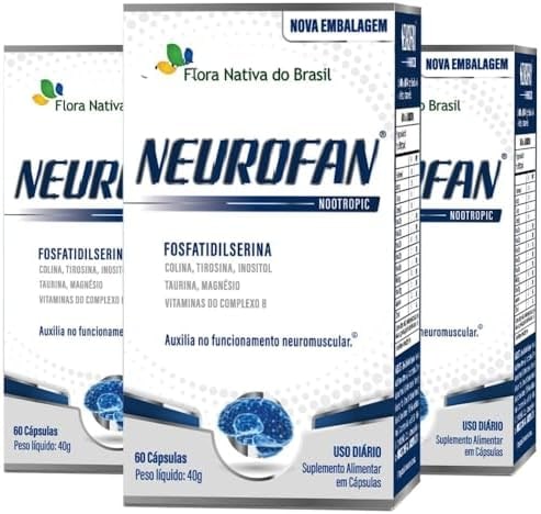 KIT 3X NEUROFAN (Fosfatidilserina + Vitaminas) 60 cápsulas - Flora Nativa thumbnail 4