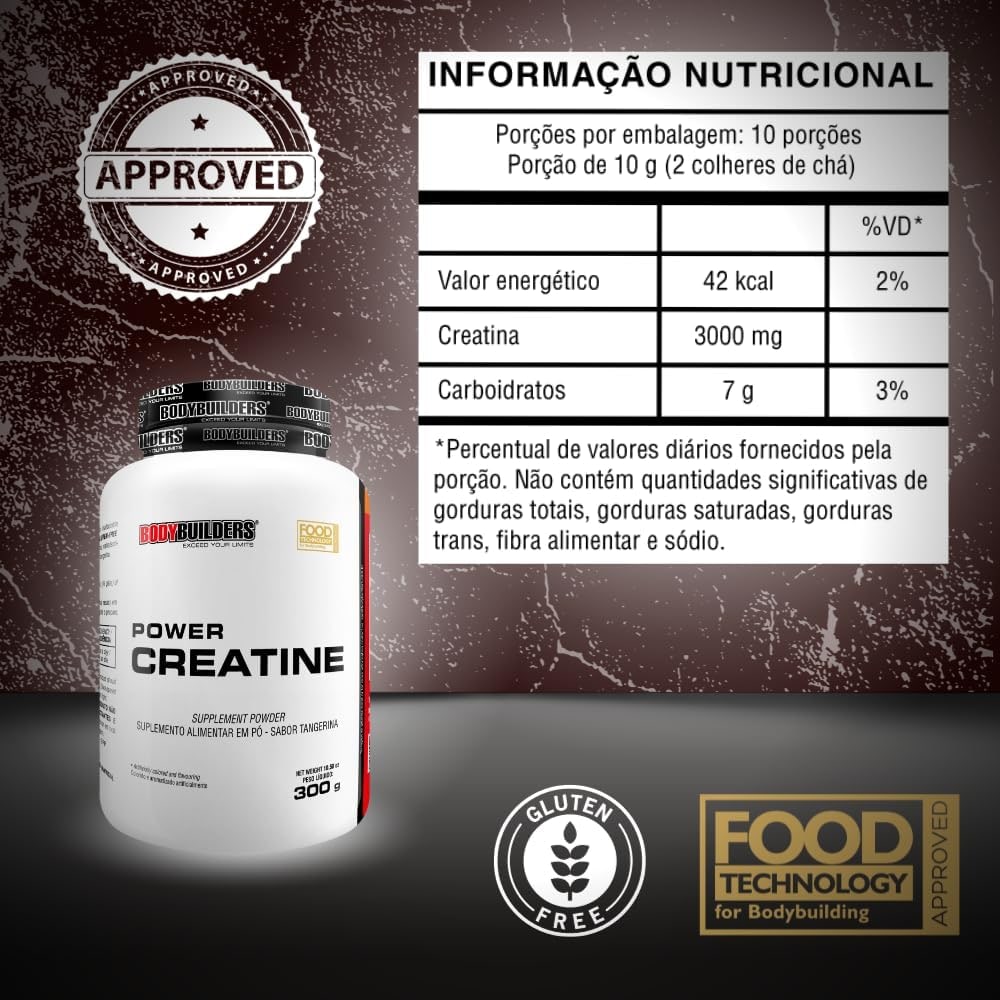 Kit Giant Whey 900g + BCAA 4,5 100g + Power Creatina 100g + Coqueteleira – Bodybuilders Sabor: Baunilha thumbnail 3