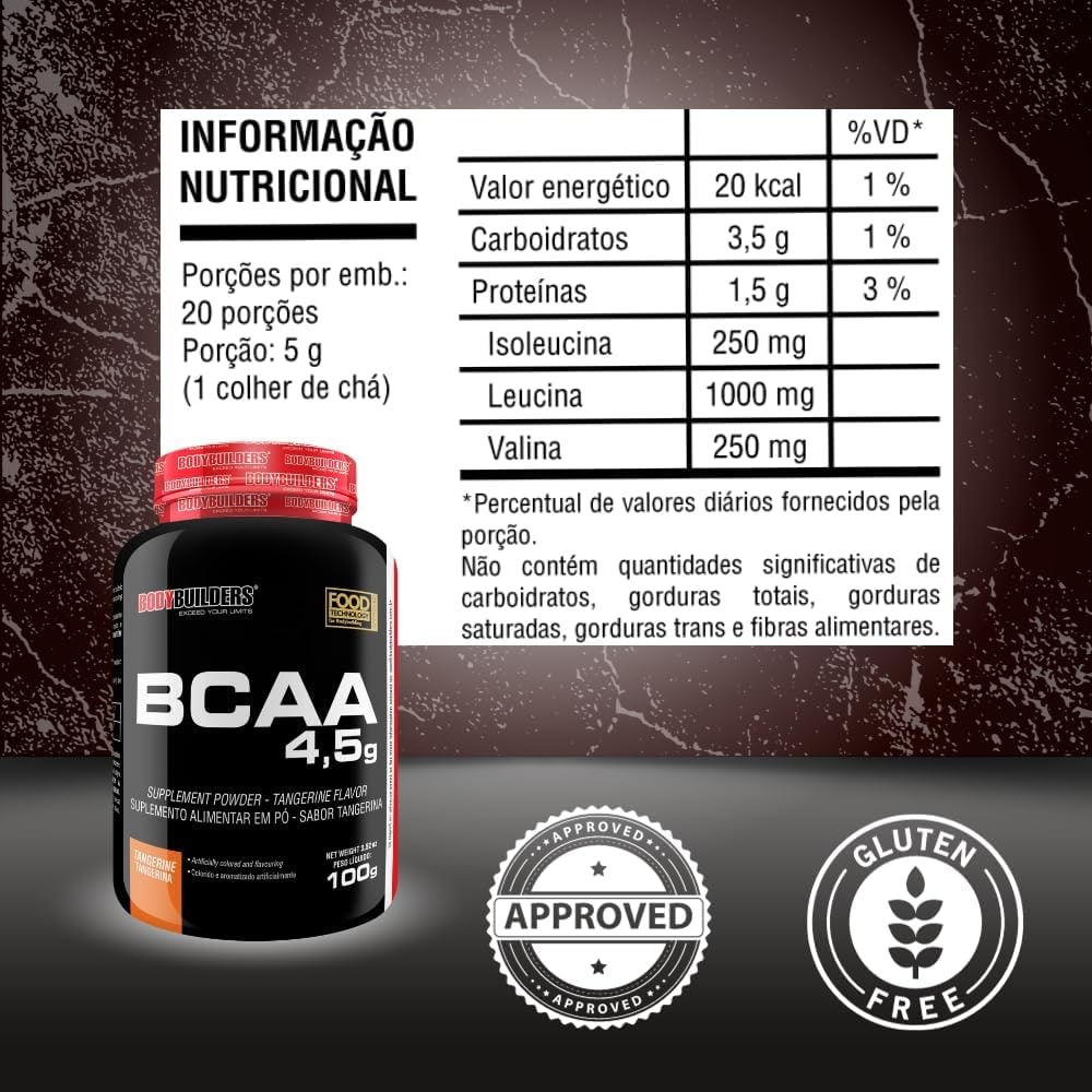 Kit Giant Whey 900g + BCAA 4,5 100g + Power Creatina 100g + Coqueteleira – Bodybuilders Sabor: Baunilha thumbnail 4