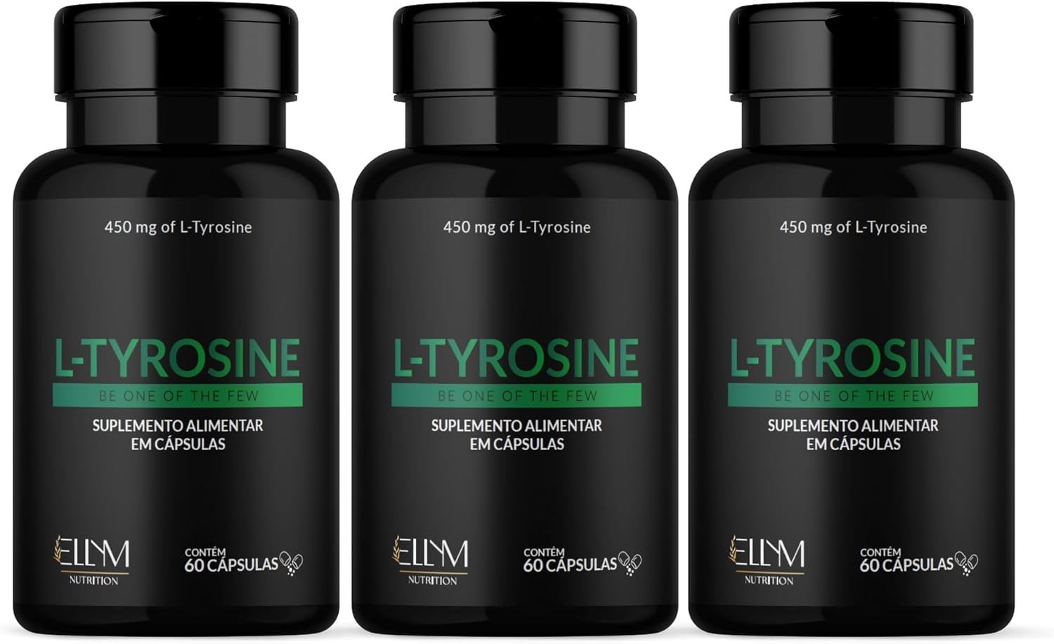 L-Tirosina 450mg ELLYM NUTRITION 60 Cápsulas Suplemento de Aminoácido thumbnail 4