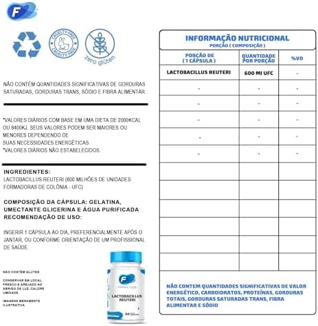 Lactobacillus Reuteri 60 Cápsulas thumbnail 4