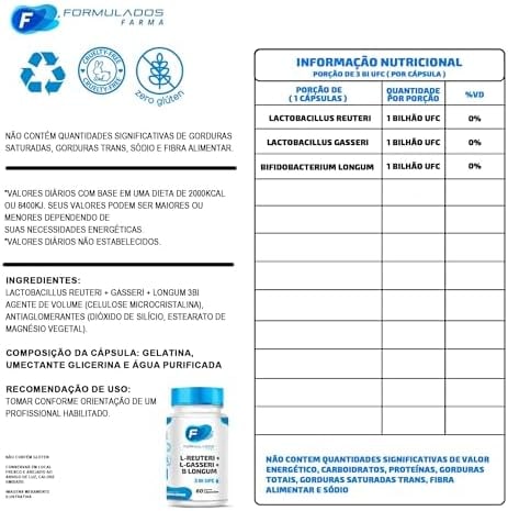 Lactobacillus Reuteri + Gasseri + Longum 3bi 60 Cápsulas thumbnail 5