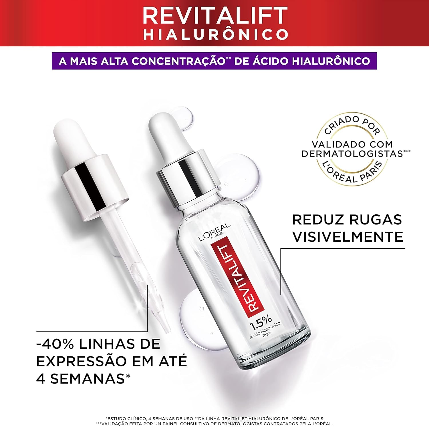 L'Oréal Paris Sérum Anti-Idade Hidratação Preenchedora Revitalift, 1,5% de Ácido Hialurônico Puro, 15ml thumbnail 2