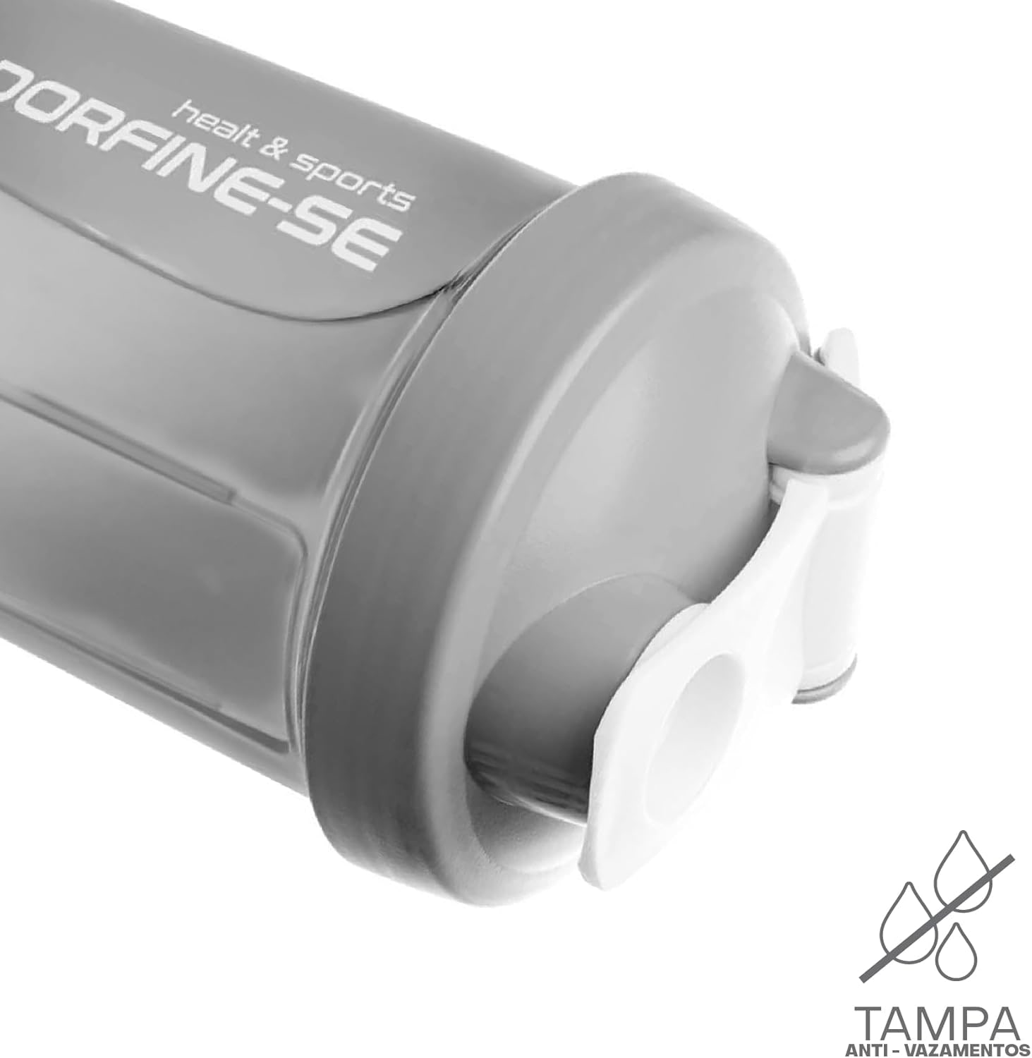 LYOR - Coqueleira shaker 3 em 1 - Performance Cinza 650ml thumbnail 6