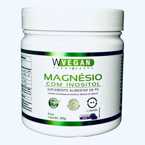 Magnesio com Inositol 300g Sabor Uva WVegan thumbnail 5