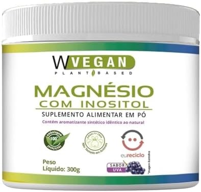 Magnesio com Inositol 300g Sabor Uva WVegan thumbnail 6