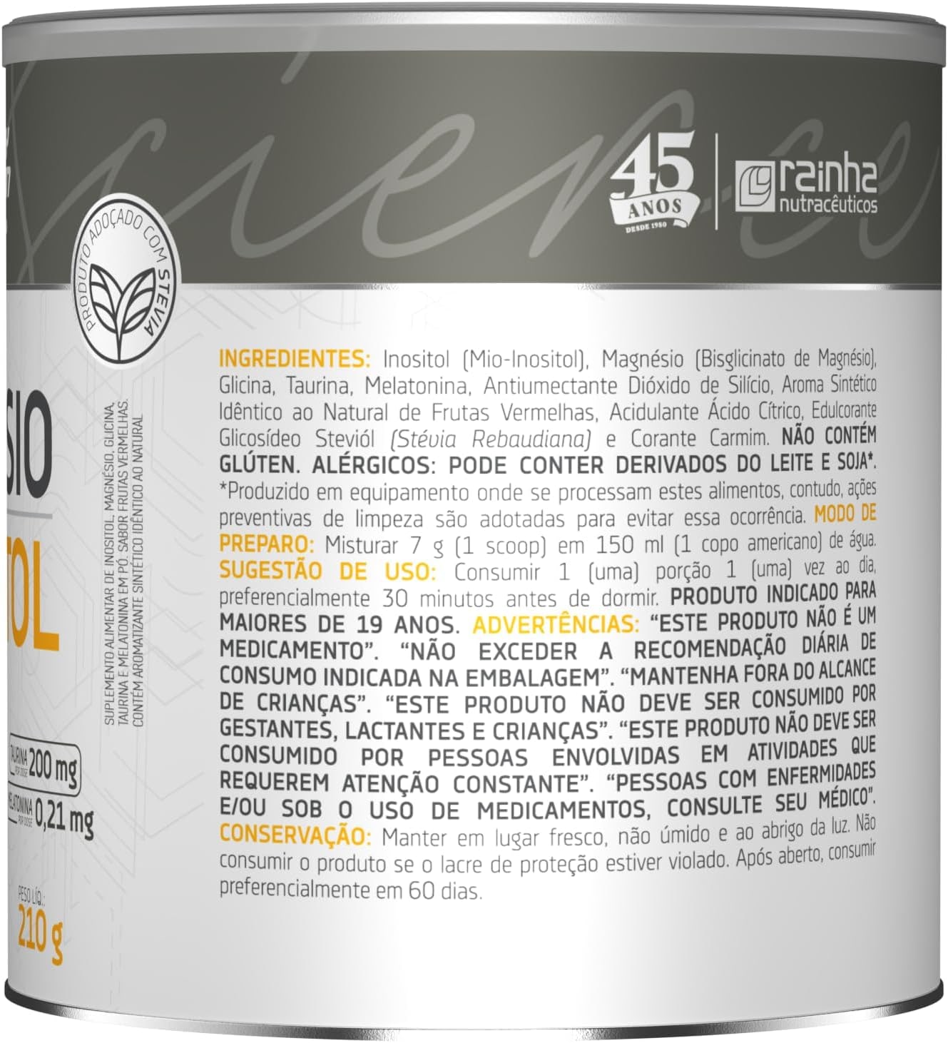 Magnésio e Inositol 210g Sabor Frutas Vermelhas Bodyaction thumbnail 2