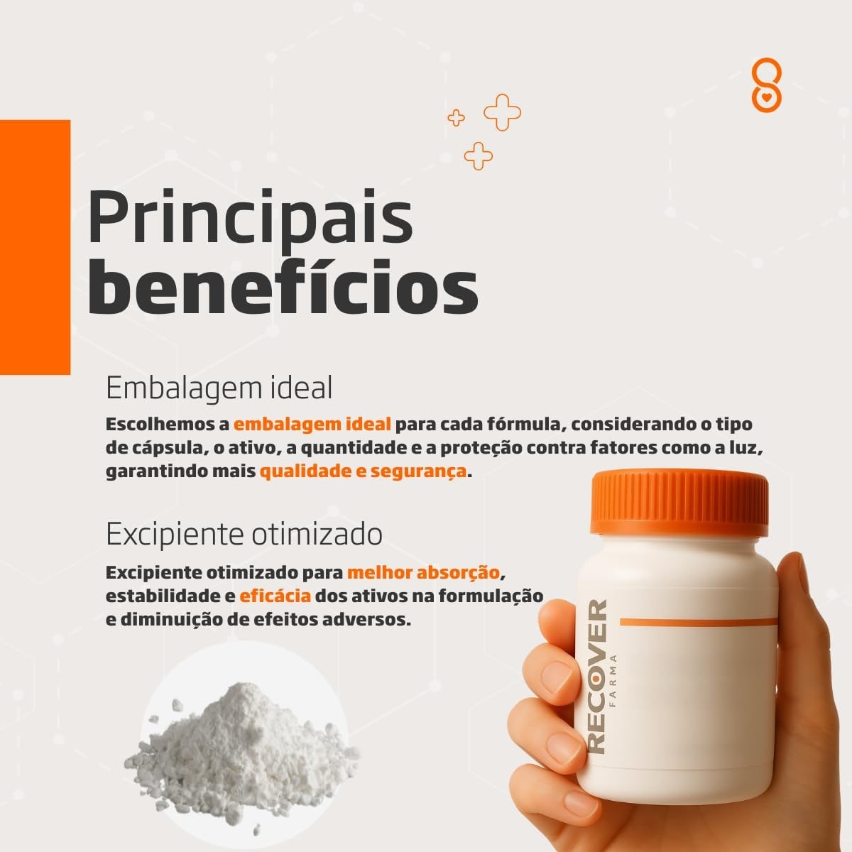 Magnésio Inositol 500mg - 30 Cápsulas - Recover Farma thumbnail 2