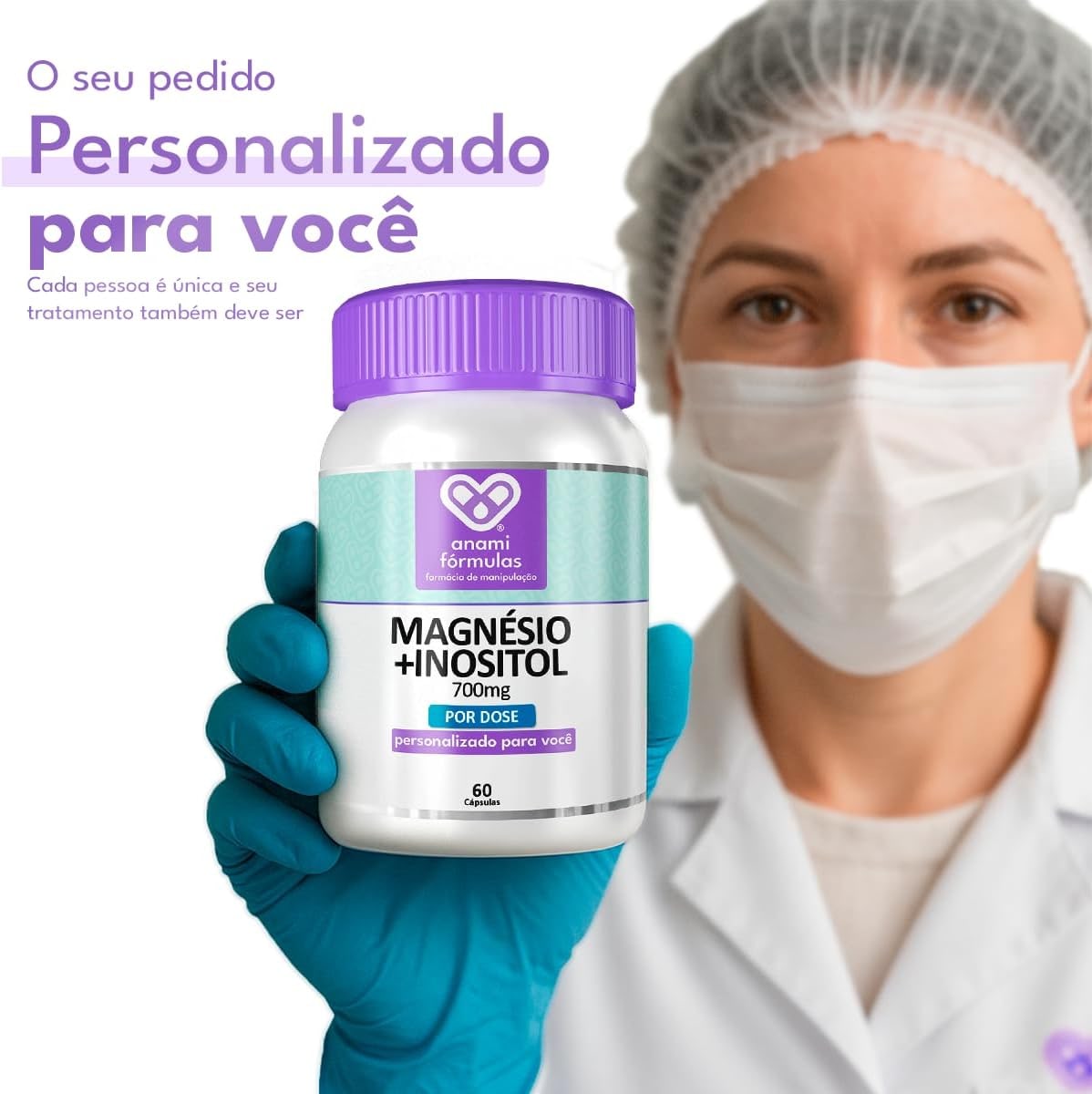 Magnésio + Inositol 700mg 60 Cápsulas Humor Estresse thumbnail 4