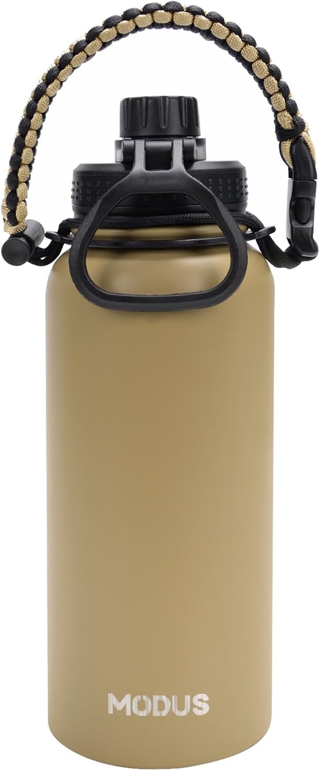 MODUS Garrafa Térmica Esportiva De Aço Inoxidável Com Isolamento A Vácuo De 1000ML (Caqui) thumbnail 4