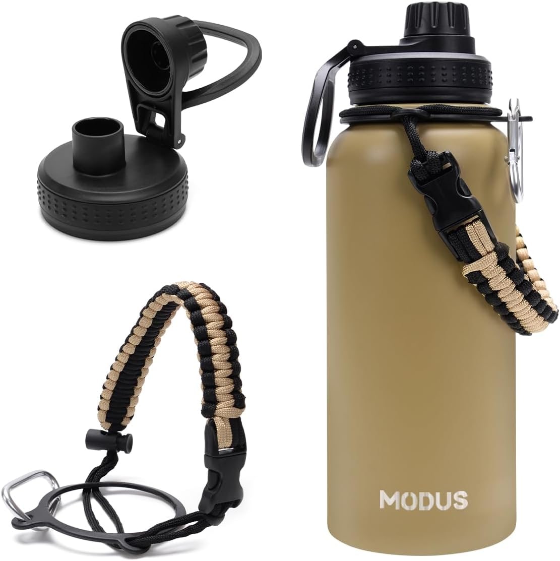 MODUS Garrafa Térmica Esportiva De Aço Inoxidável Com Isolamento A Vácuo De 1000ML (Caqui) thumbnail 5