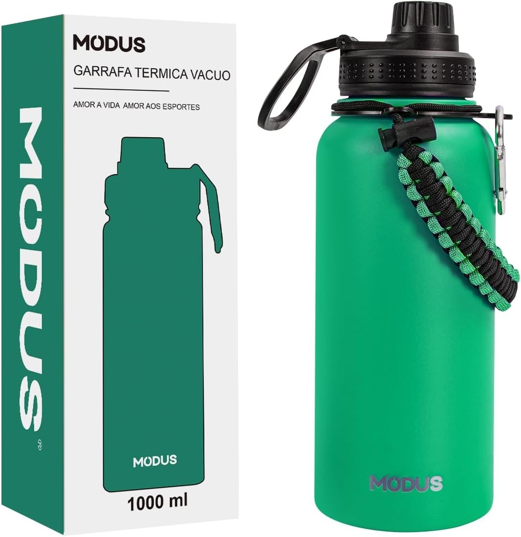 MODUS Garrafa Térmica Esportiva De Aço Inoxidável Com Isolamento A Vácuo De 1000ML (Caqui) thumbnail 7