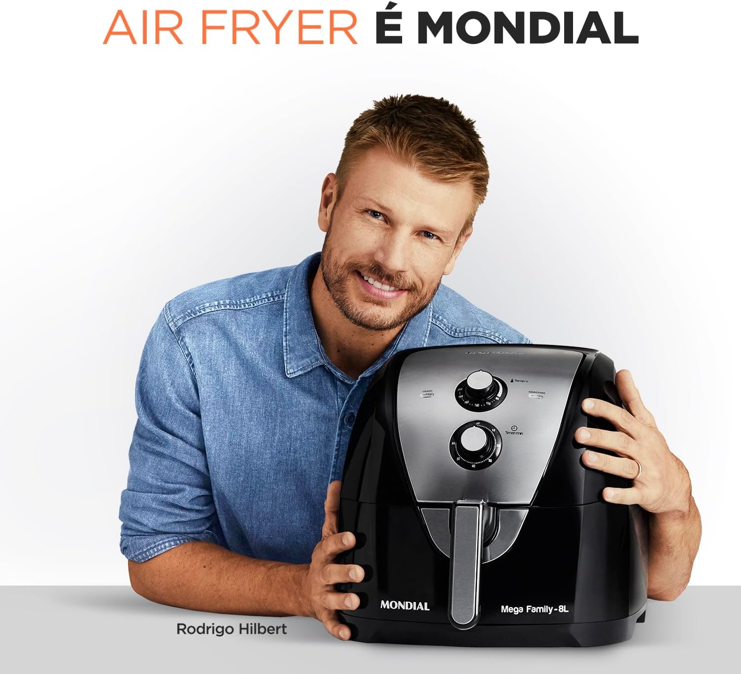 MONDIAL Fritadeira Sem Óleo Air Fryer 8L, Preto/Inox, 1900W, 110V - AFN-80-BI thumbnail 3