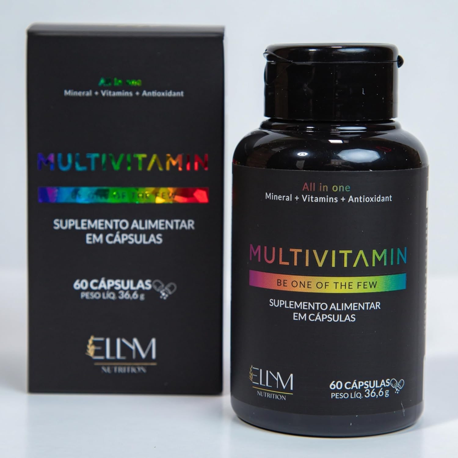 Multivitaminico Completo 60 Capsulas ELLYM NUTRITION Complexo Vitaminico para o Dia a Dia Mulher e Homem Polivitaminico thumbnail 5