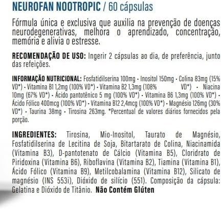 Neurofan 60 Cápsulas de 670mg - Flora Nativa do Brasil thumbnail 5