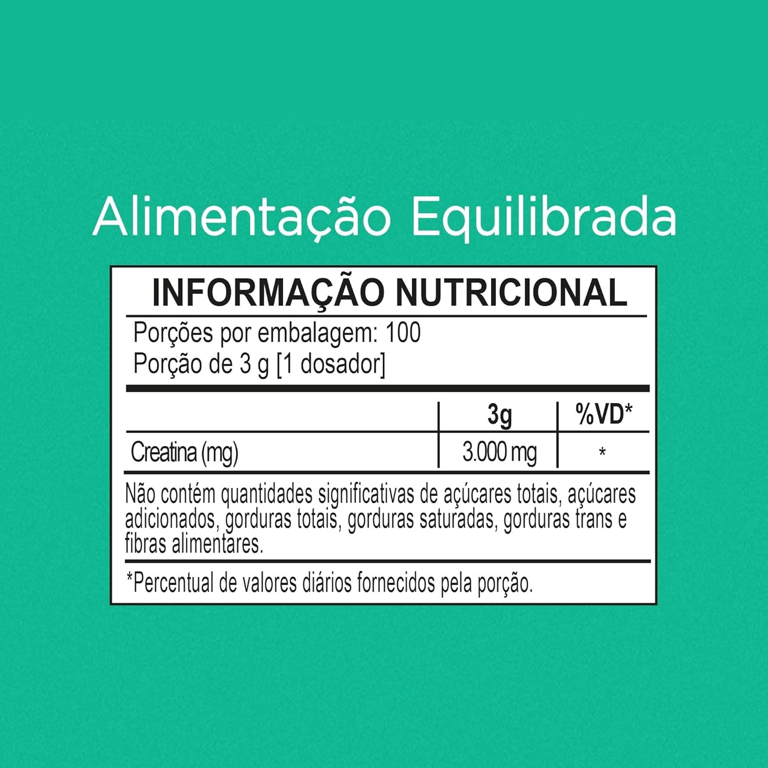 Nutrify - 100% Creatine 3g de Creatina por Dose - Suplemento Alimentar para Suporte Energético - Sem Glúten, Sem Lactose, Sem Açúcar, Vegana - Lata 300g thumbnail 3