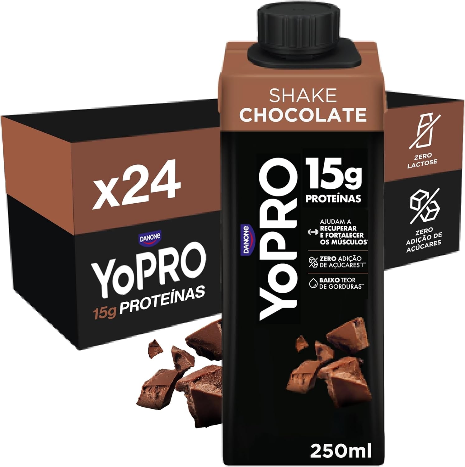 Pack YoPRO Bebida Láctea UHT Chocolate 15g de proteínas 250ml - 24 unidades