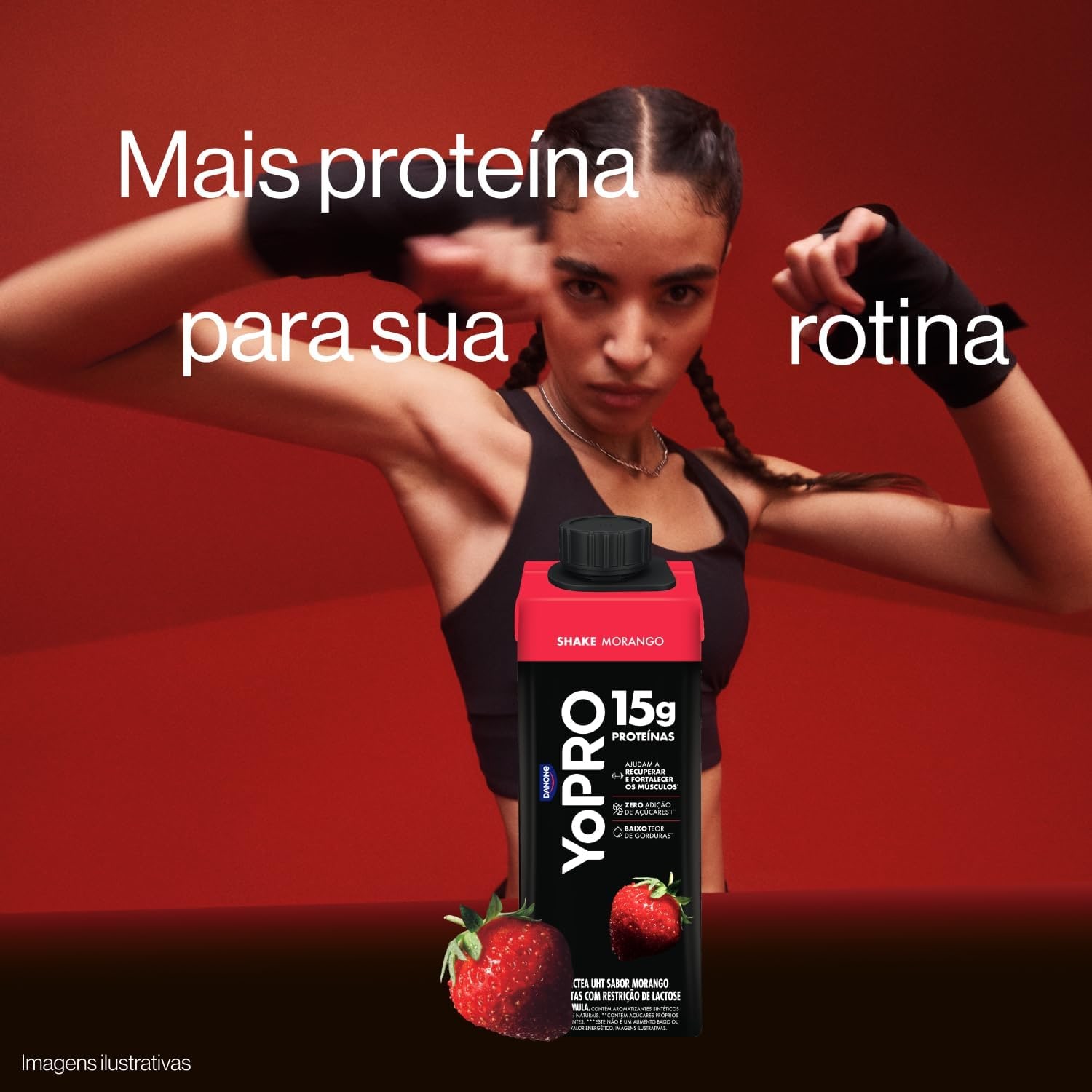 Pack YoPRO Bebida Láctea UHT Morango 15g de Proteínas 250ml -24 Unidades thumbnail 4