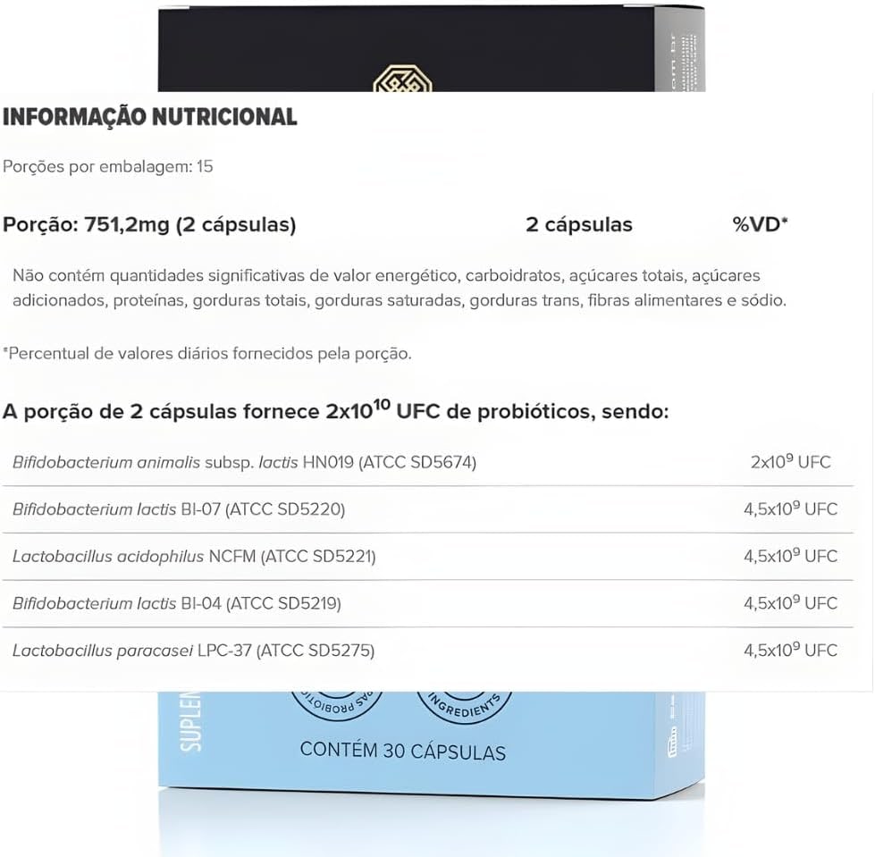 Probio 20Bi Essential Nutrition – Blend de Probióticos 20 Bilhões (30 Cápsulas) Saúde Intestinal e Imunidade thumbnail 2