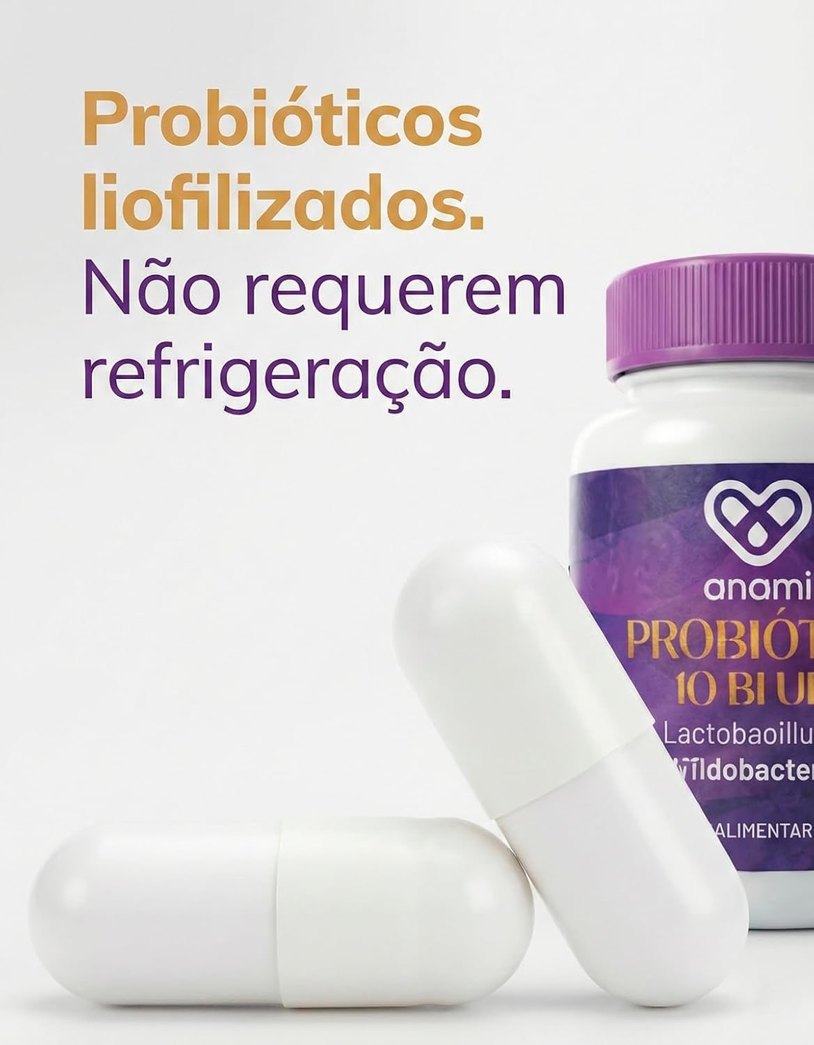 Probiótico 5 Cepas - Lactobacillus e Bifidobacterium - Probiótico Intestinal com 10 BI UFC - 30 Cápsulas Gastro thumbnail 3
