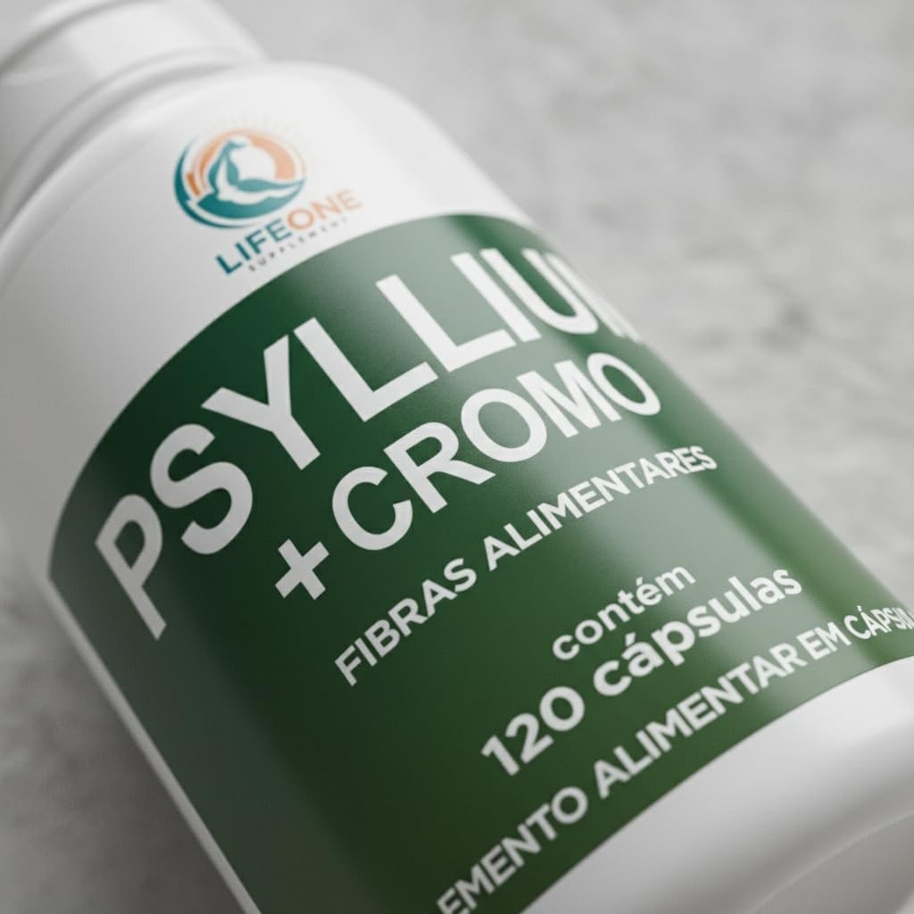 Psyllium 2400mg + Cromo Fibras Alimentares, 120 Cápsulas, Life One thumbnail 4
